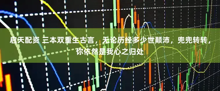 启天配资 三本双重生古言，无论历经多少世颠沛，兜兜转转，你依然是我心之归处